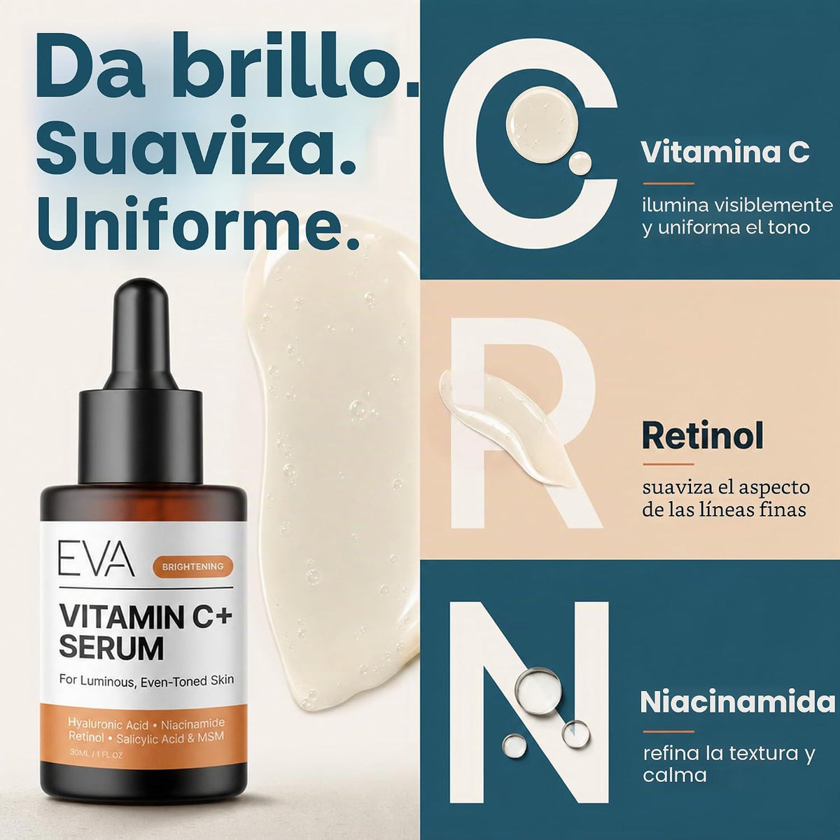 Suero de vitamina C Plus, 2 % retinol, 3,5 % niacinamida, 5 % ácido...