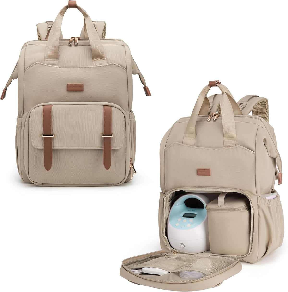 mommore Mochila para pañales, mochila para extractor de leche para...