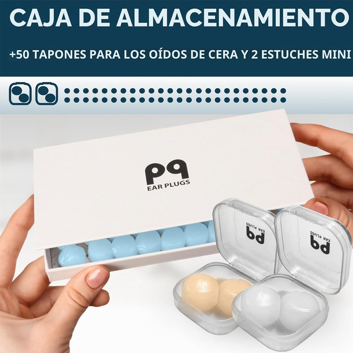 Peace&amp;Quiet PQ - Tapones para los oídos de cera de gel de silic...