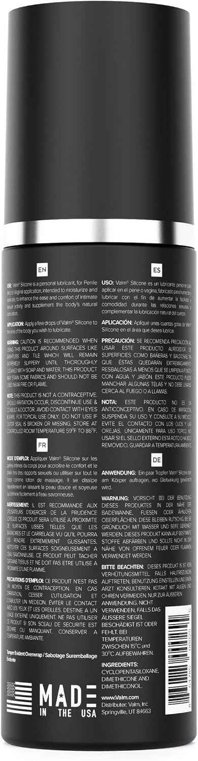 Valm Lubricante de silicona, de larga duración, lubricante personal...