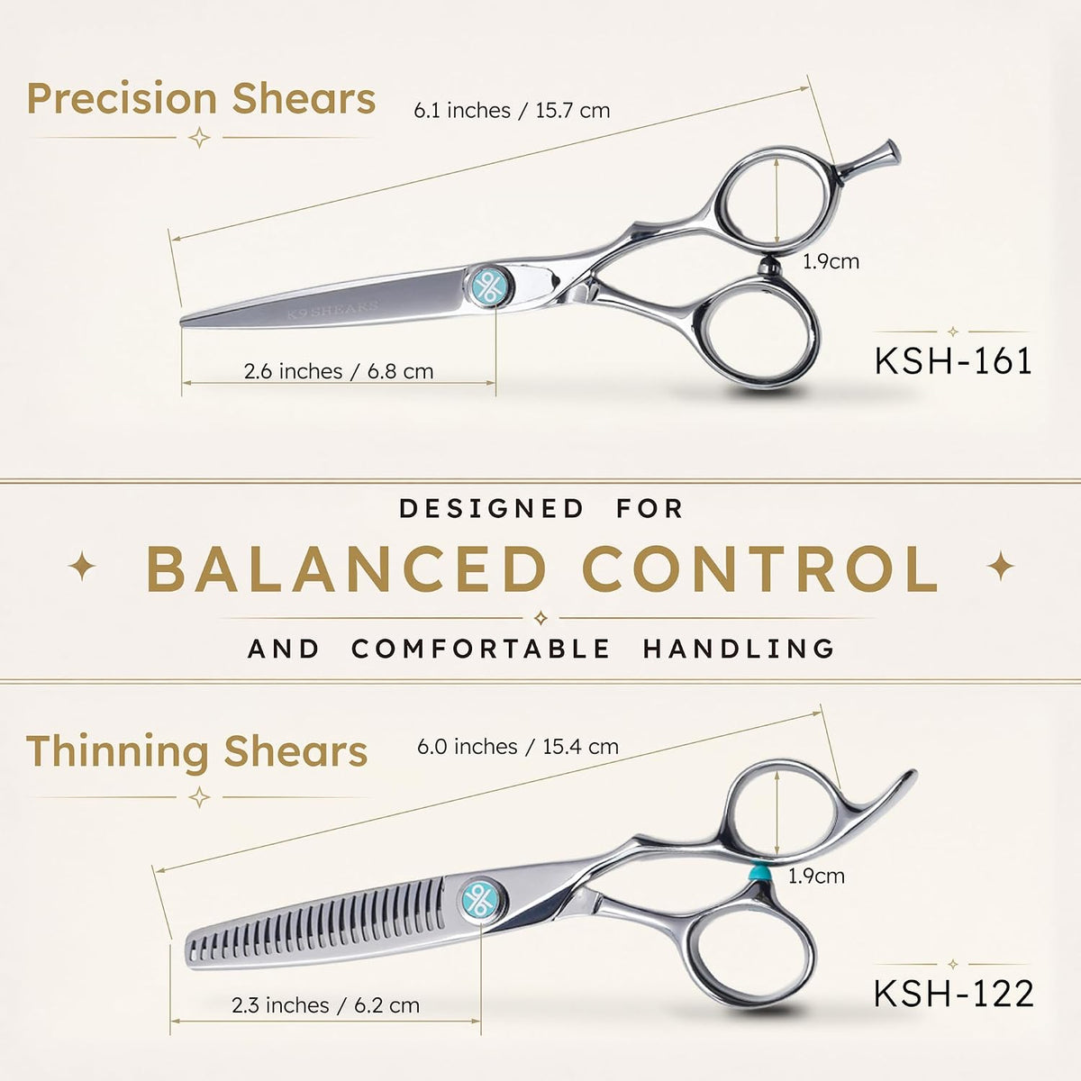 K9 Shears Juego de tijeras para el cabello de 6 pulgadas - Tijeras...