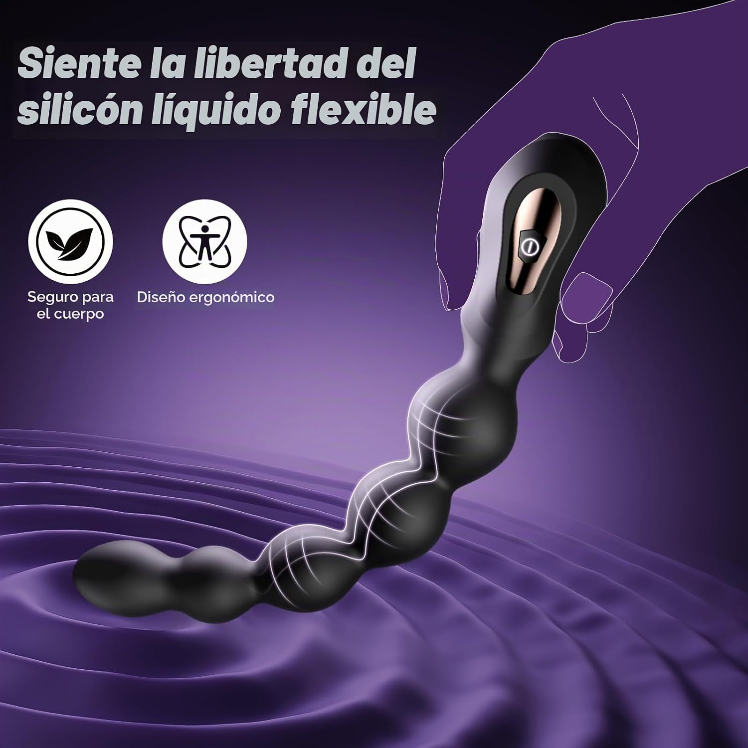 BEISAR - Perlas anales vibradoras de 9.05 pulgadas, vibrador anal d...