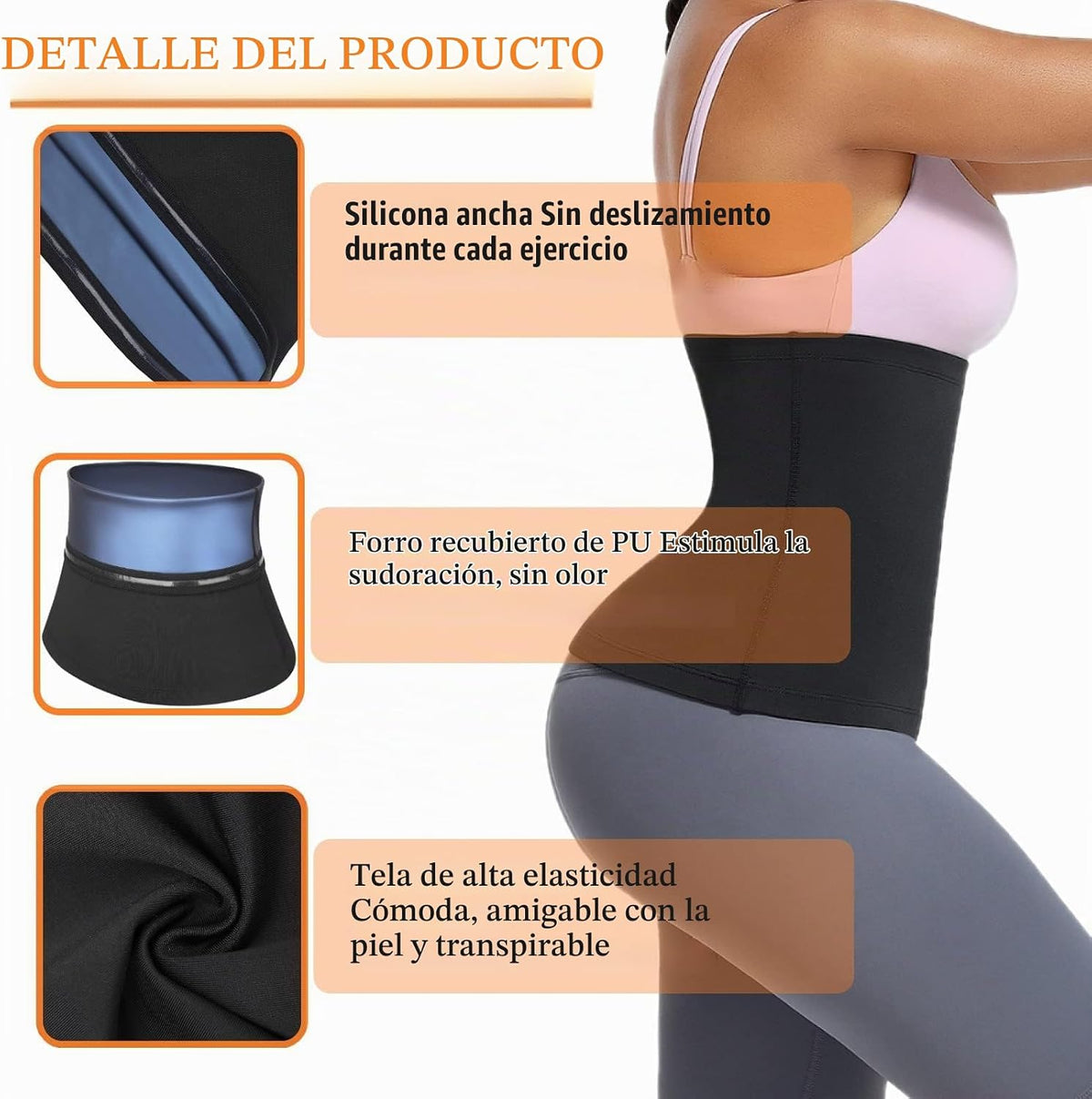 Huiming - Traje de sauna para mujer, reductor de cintura para entre...