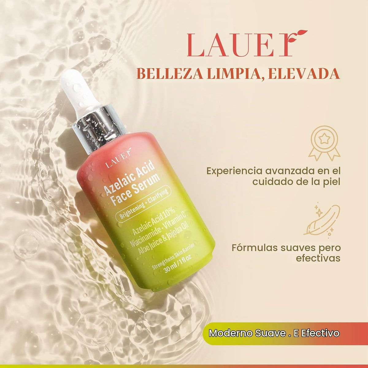 Suero facial de ácido azelaico 10% para mujeres \u2013 Suero facial...