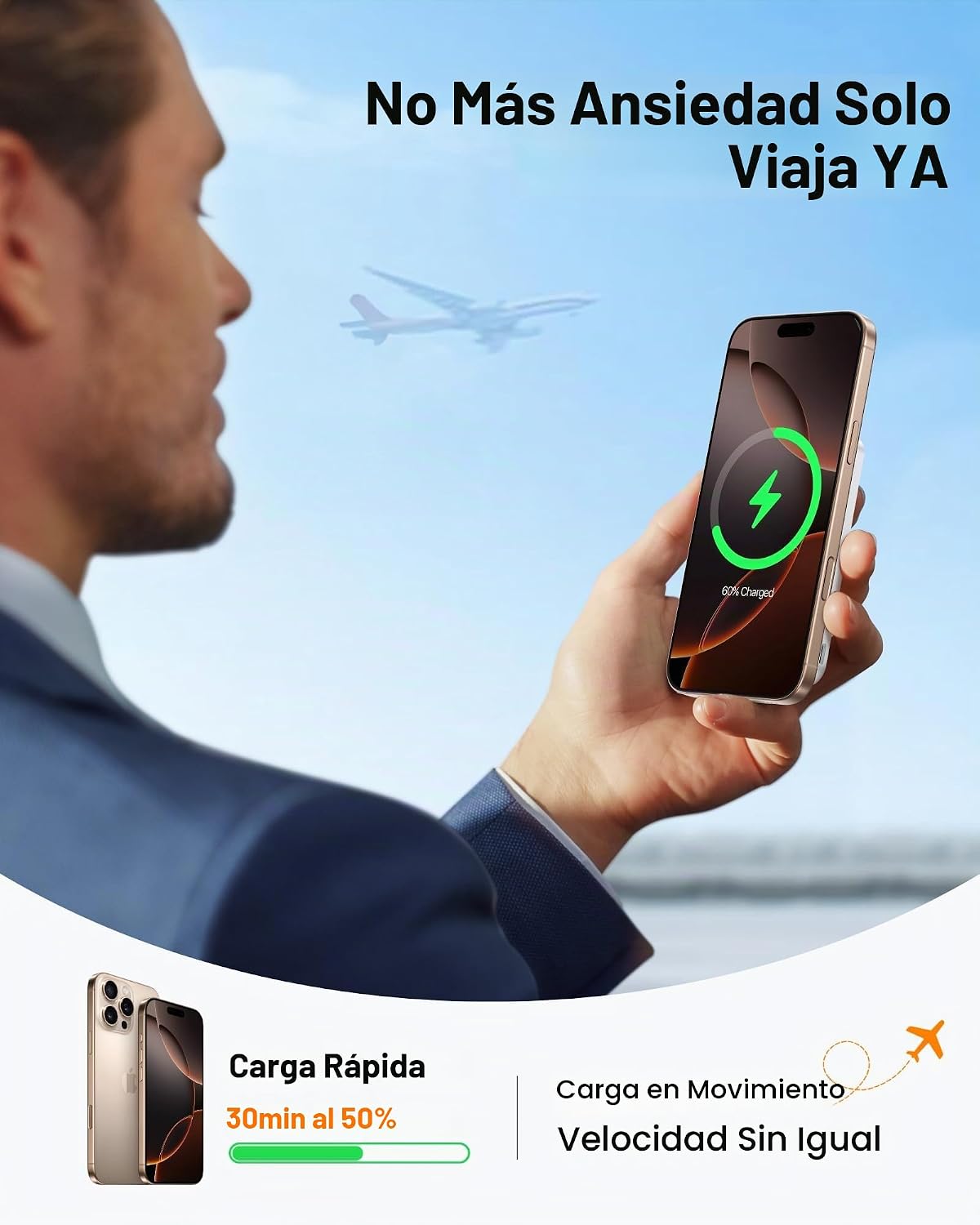 TORRAS - Cargador portátil para iPhone 18 Pro Max, banco de energía...