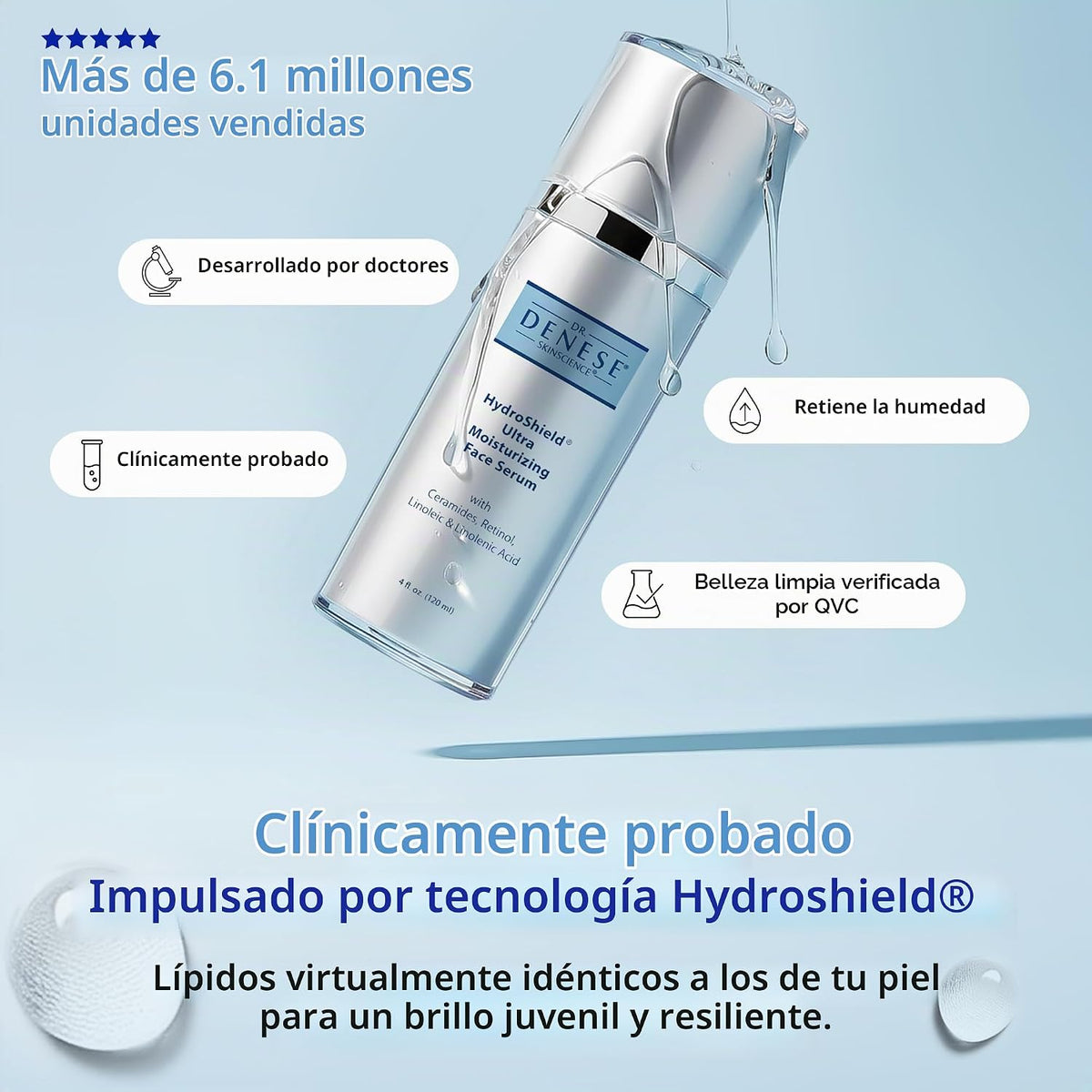 Dr. Denese SkinScience HydroShield Retinol Serum para rostro 4 oz |...