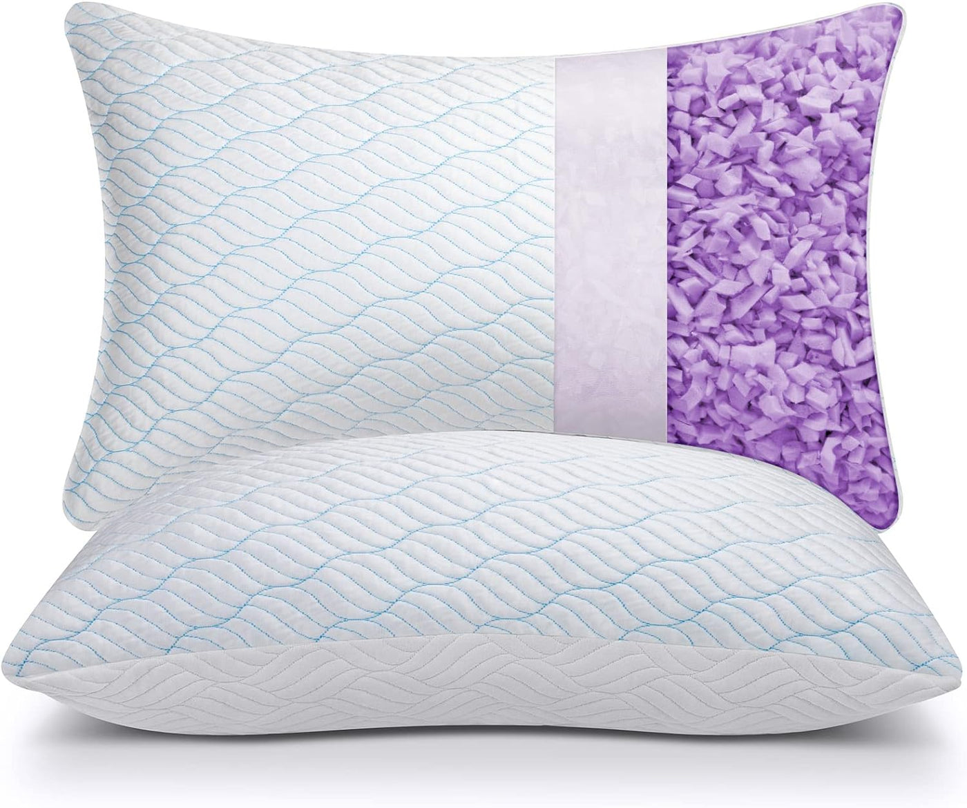 WISHSMILE Juego de 2 Almohadas Refrescantes Tamaño Queen, Almohadas...