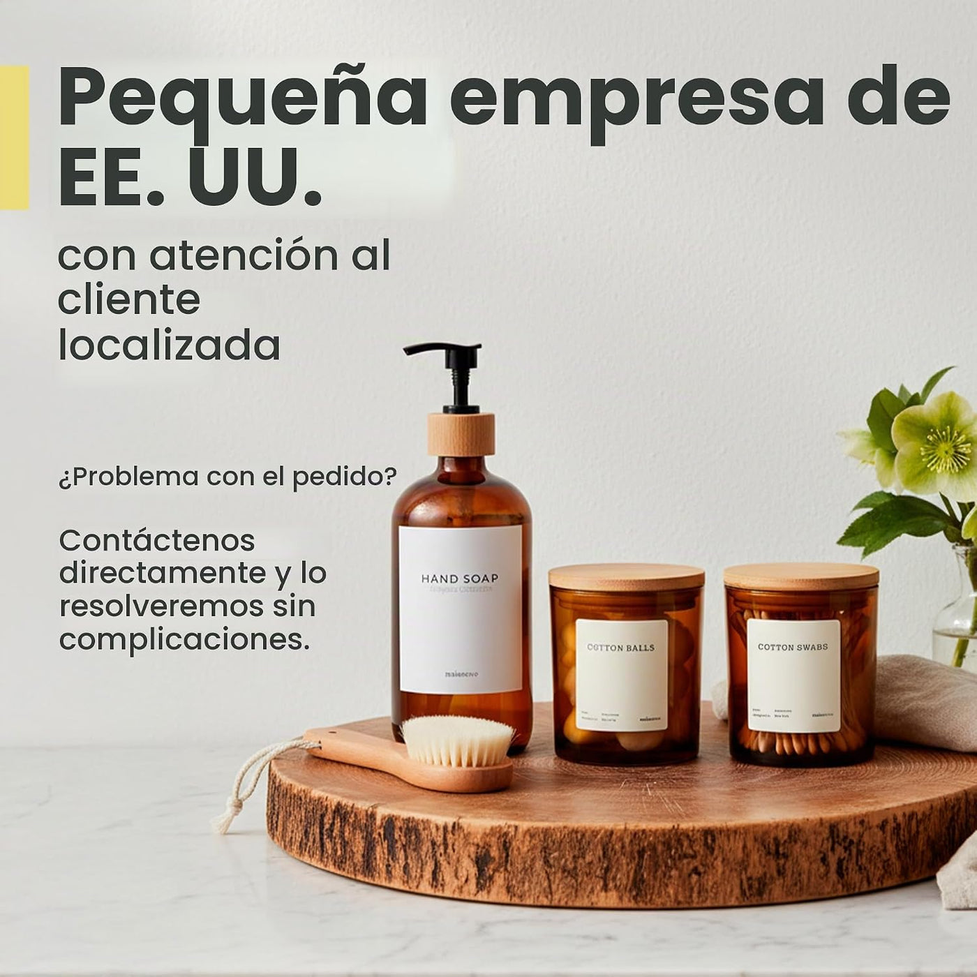 MaisoNovo Recipientes de vidrio para baño con tapas (hermético), so...