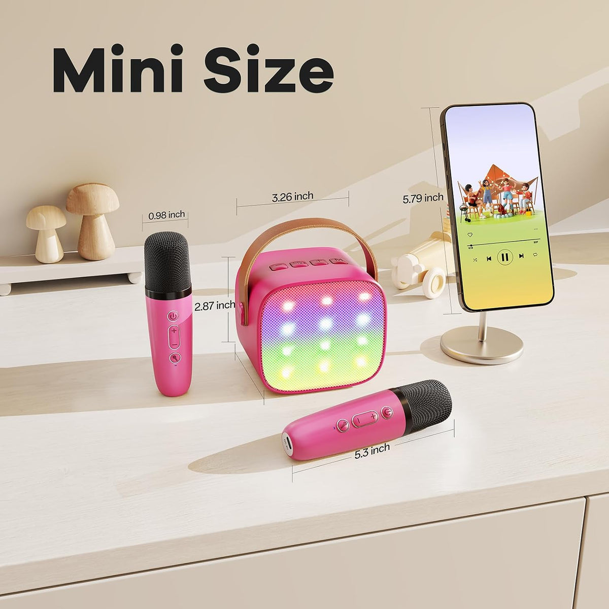 YLL Mini máquina de karaoke para niños, regalos de cumpleaños de ju...