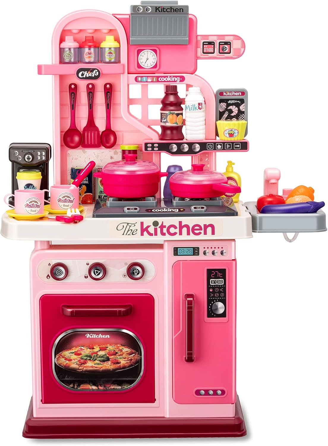Juego de cocina para niños, cocina, fregadero, horno, luces y sonid...