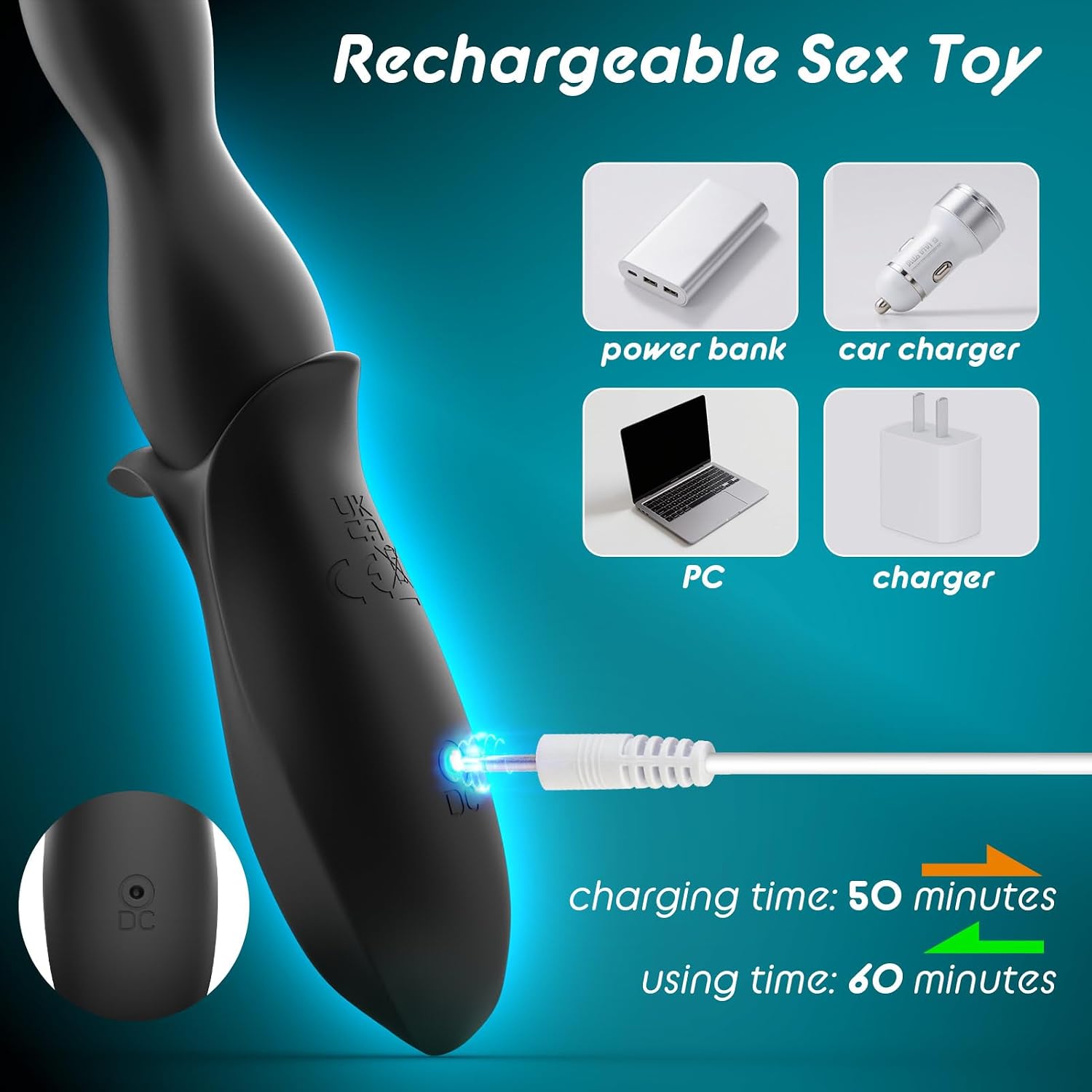 Enchufe anal vibratorio para principiantes, juguete sexual para adu...
