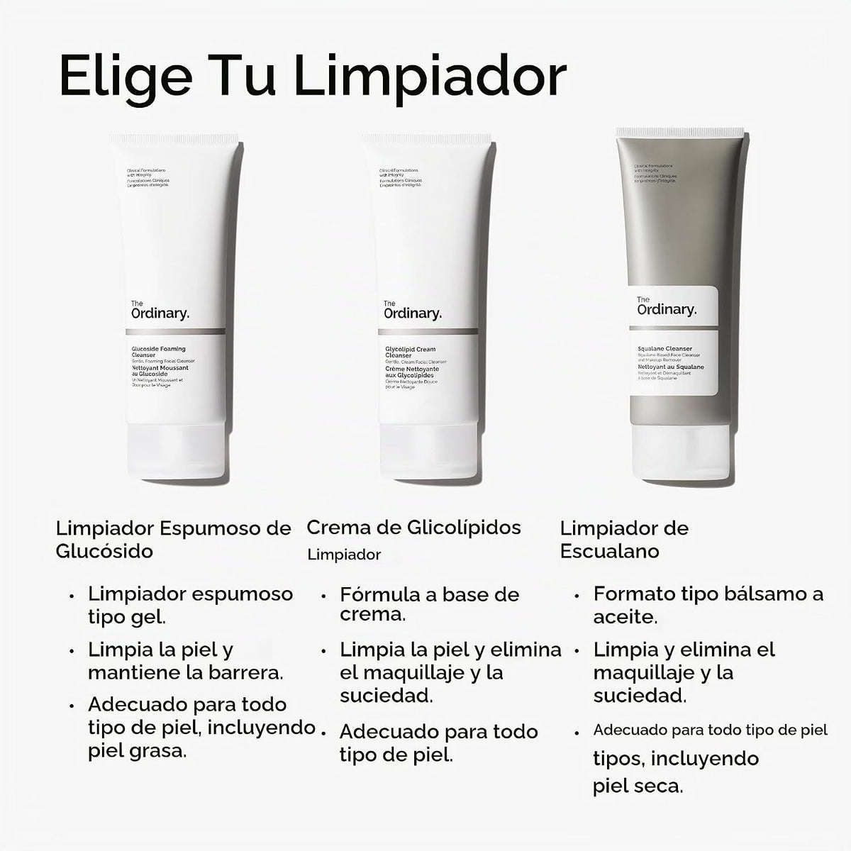 The Ordinary Limpiador de escualano, bálsamo limpiador facial y rem...