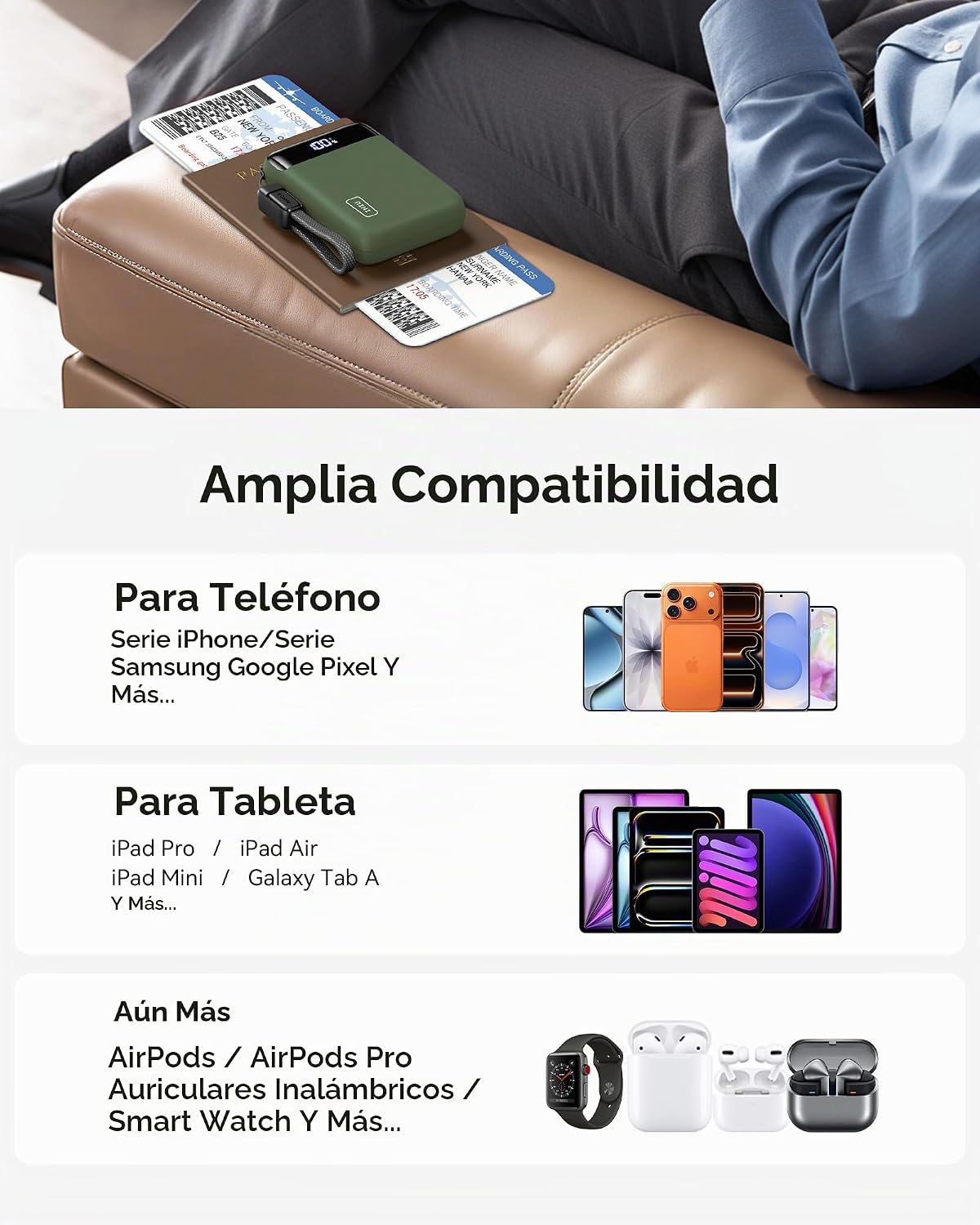 INIU Cargador portátil, banco de carga rápida más pequeño del poder...