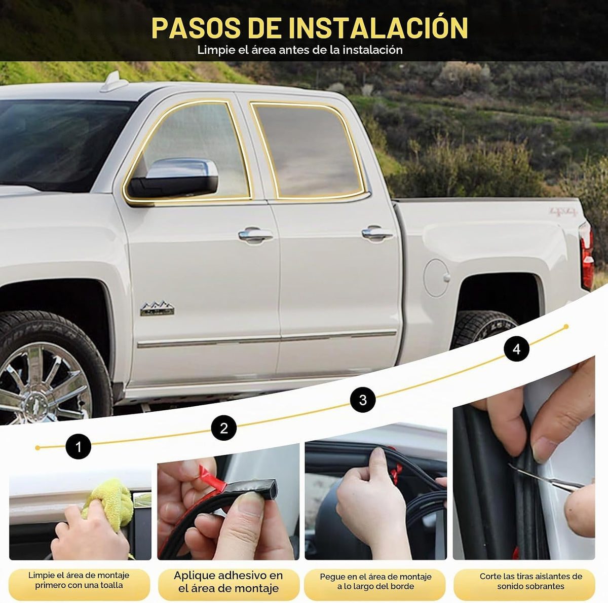 Sello de goma para puerta en forma de D, burlete para puertas de ca...