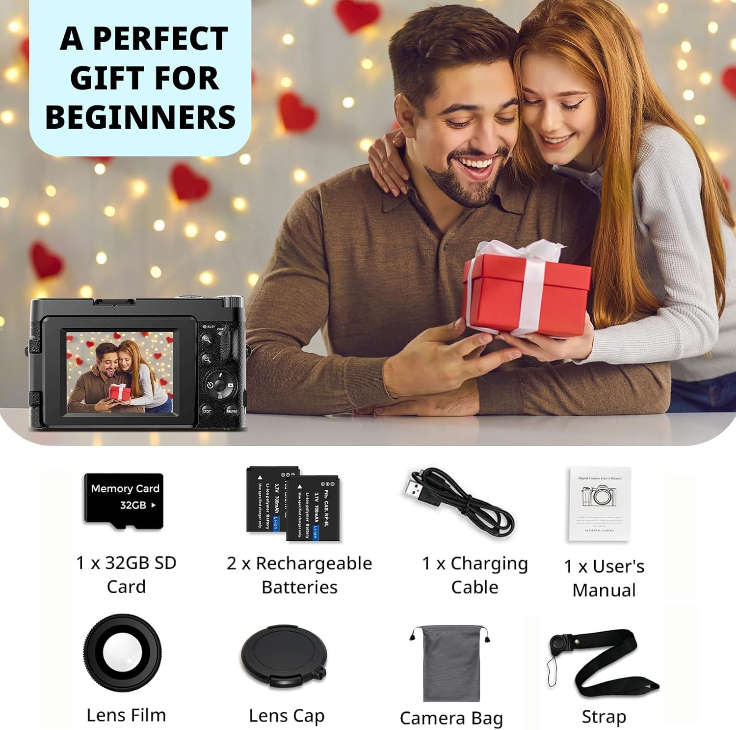 Duluvulu Cámara digital 4K para enfoque automático de fotografía, c...