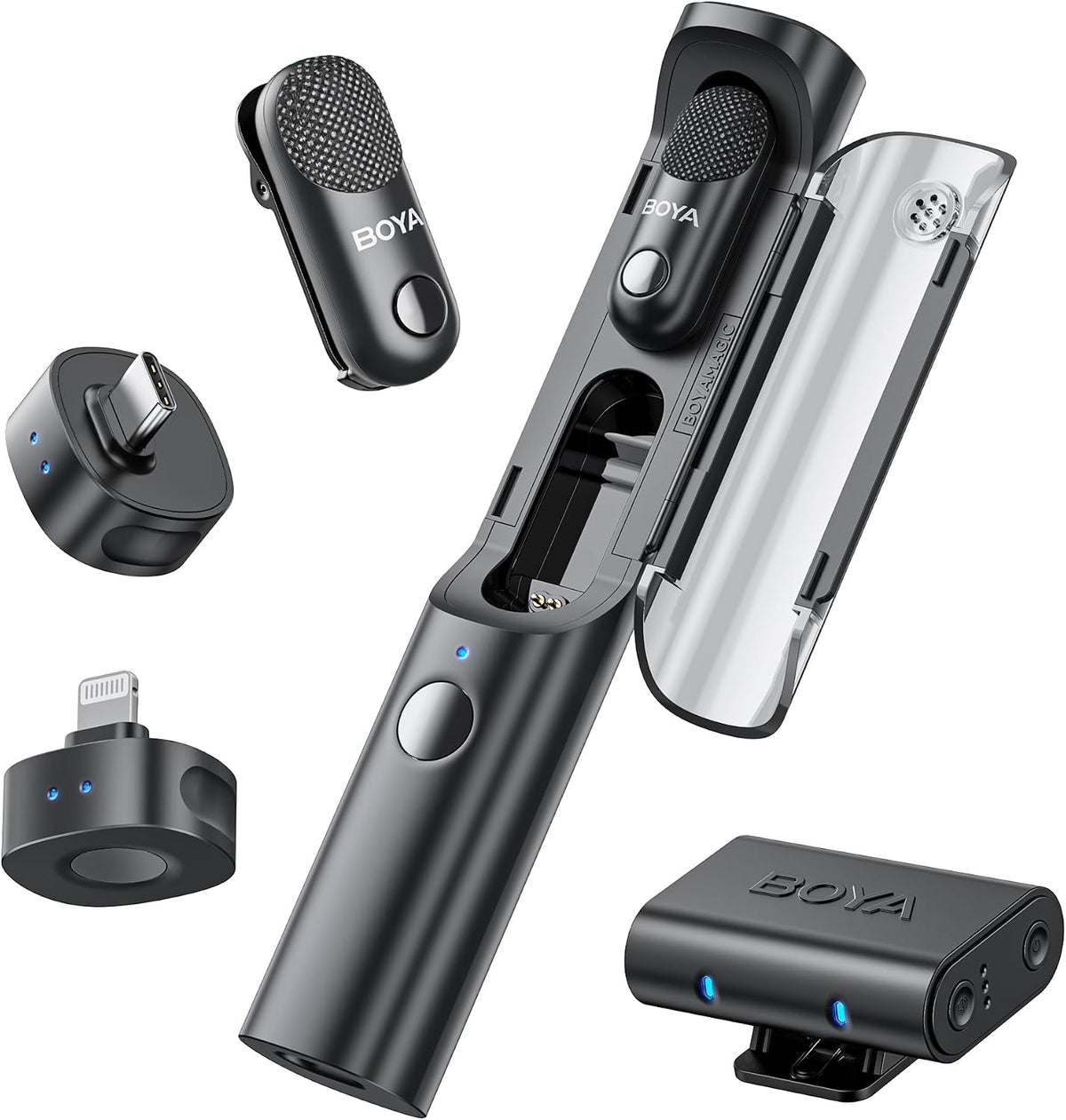 BOYA Mini micrófonos inalámbricos mágicos para iPhone\/Android\/PC\...