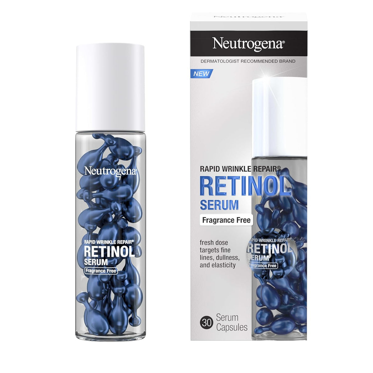 Neutrogena - Cápsulas de suero facial de retinol para reparación rá...