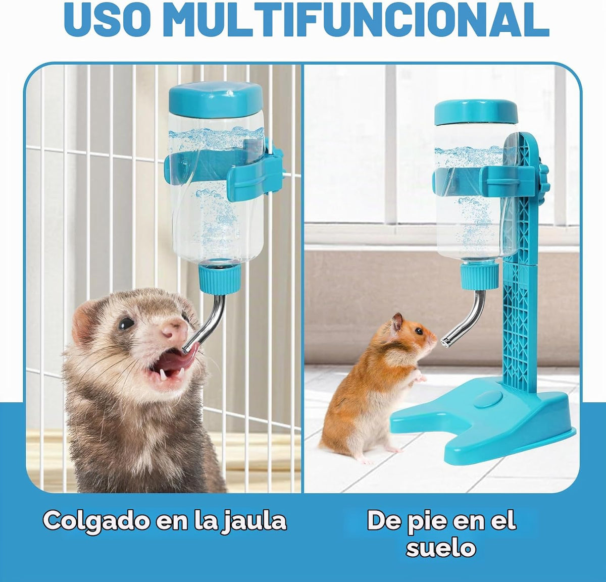 VANNON Dispensador de agua de pie para mascotas, dispensador de bot...