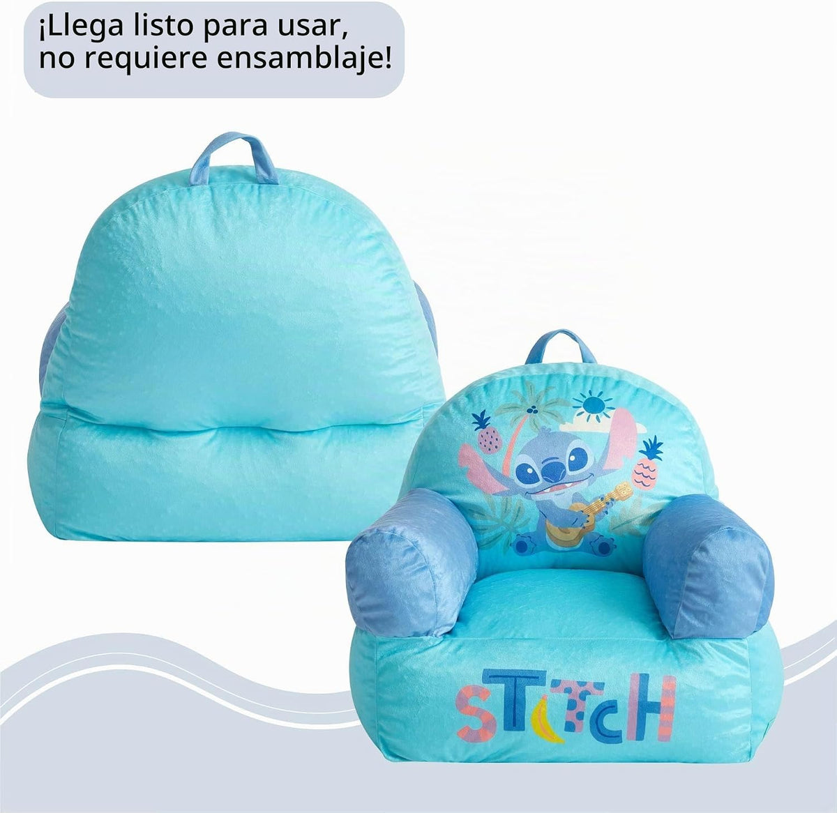 Disney Stitch - Sillón de sofá para niños, sillón de felpa suave pa...