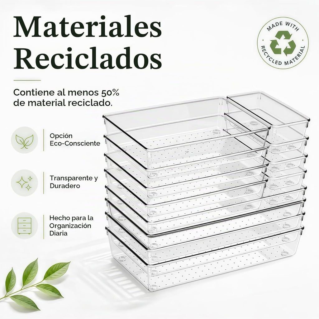 CHOWAY Paquete de 12 cubos organizadores de cajones grandes, bandej...
