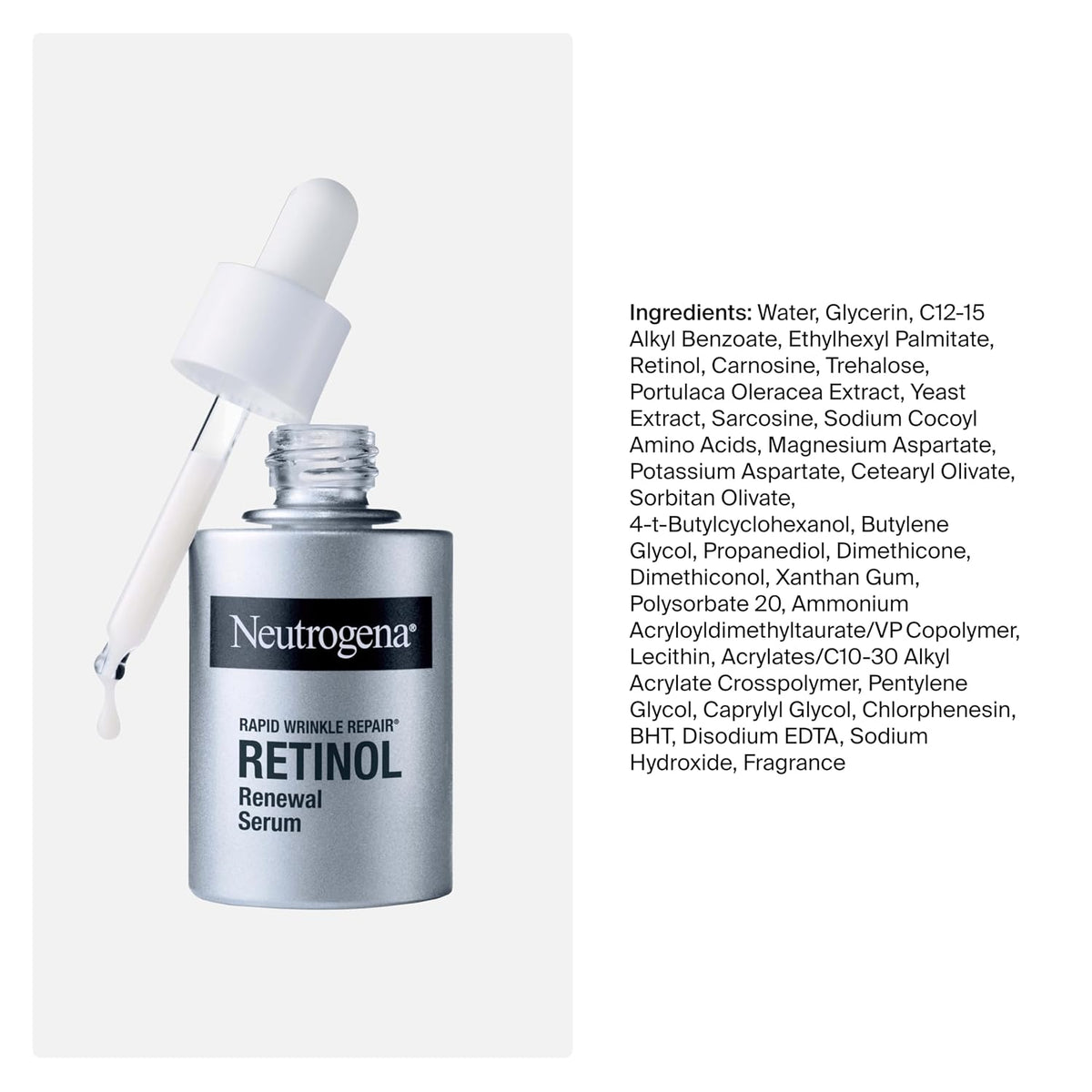 Neutrogena - Suero de renovación de retinol para reparación rápida...