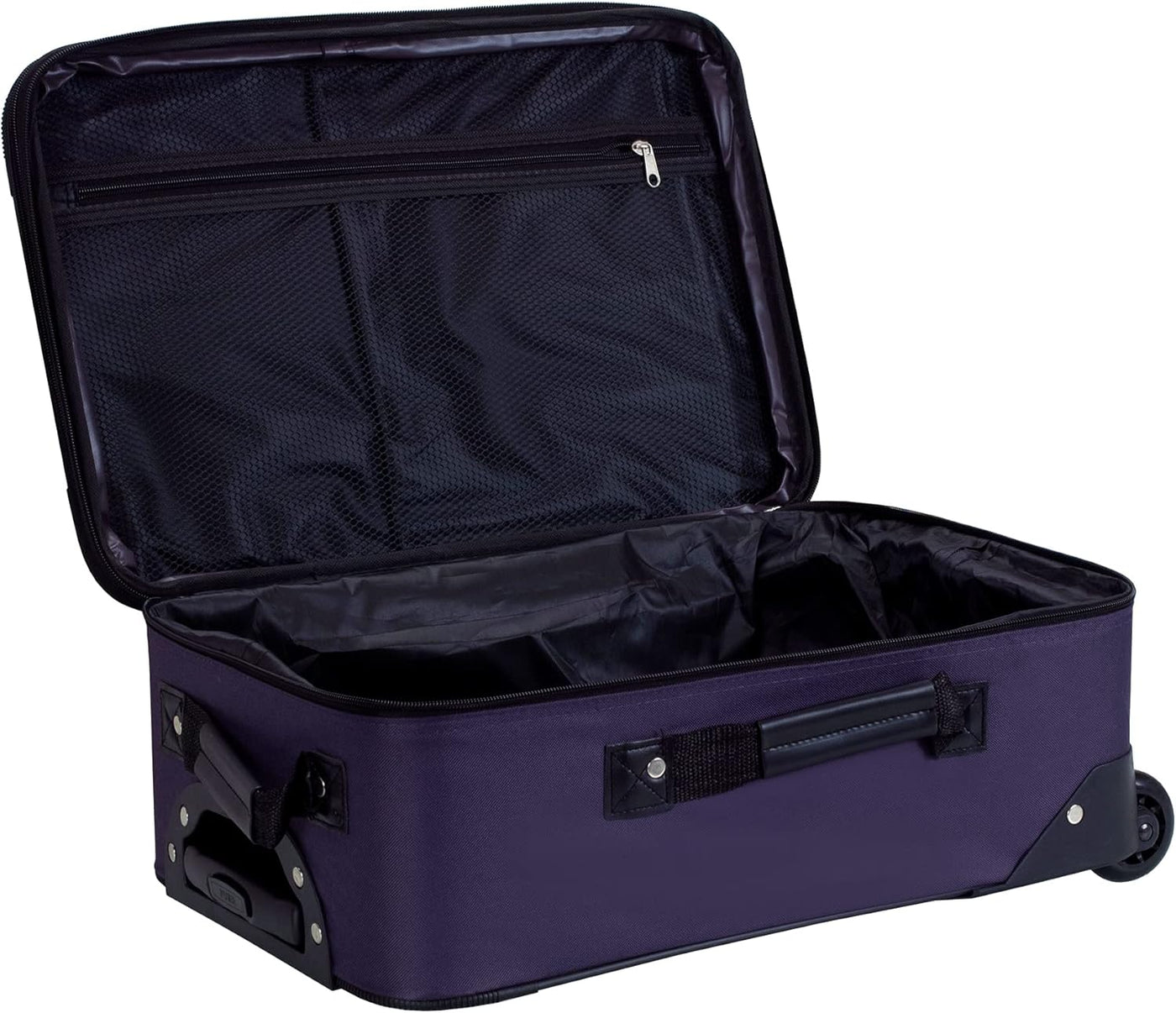 Rockland Fashion Softside Juego de equipaje vertical, morado, 2 pie...