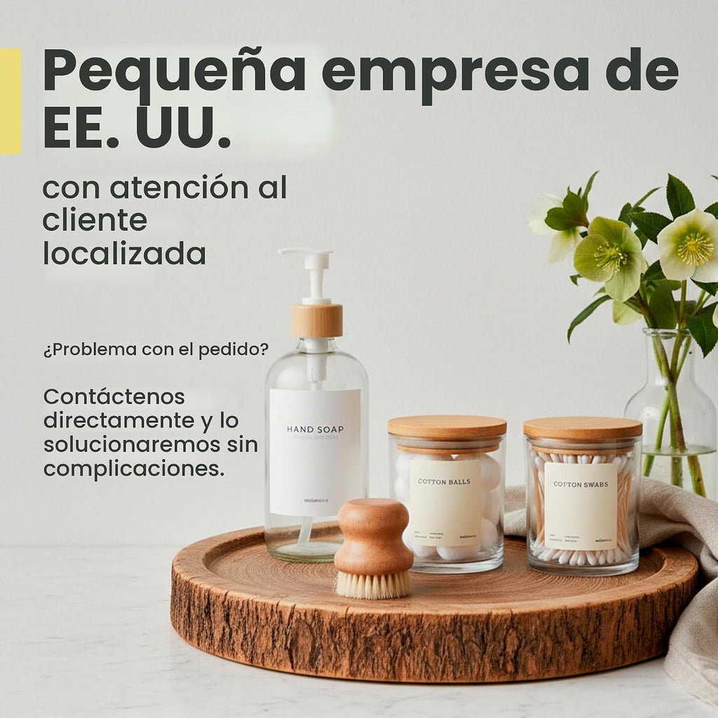 MaisoNovo Recipientes de baño de vidrio con tapas (hermético), sopo...