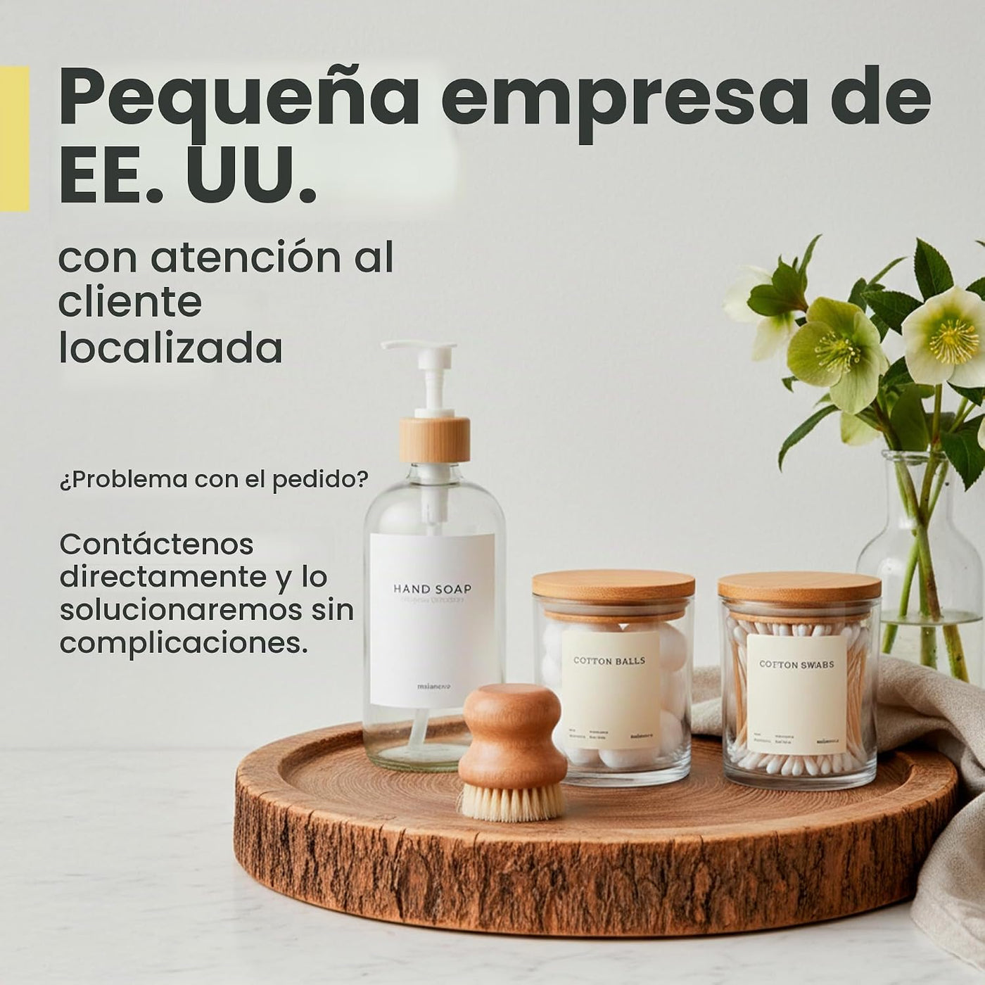 MaisoNovo Recipientes de baño de vidrio con tapas (hermético), sopo...