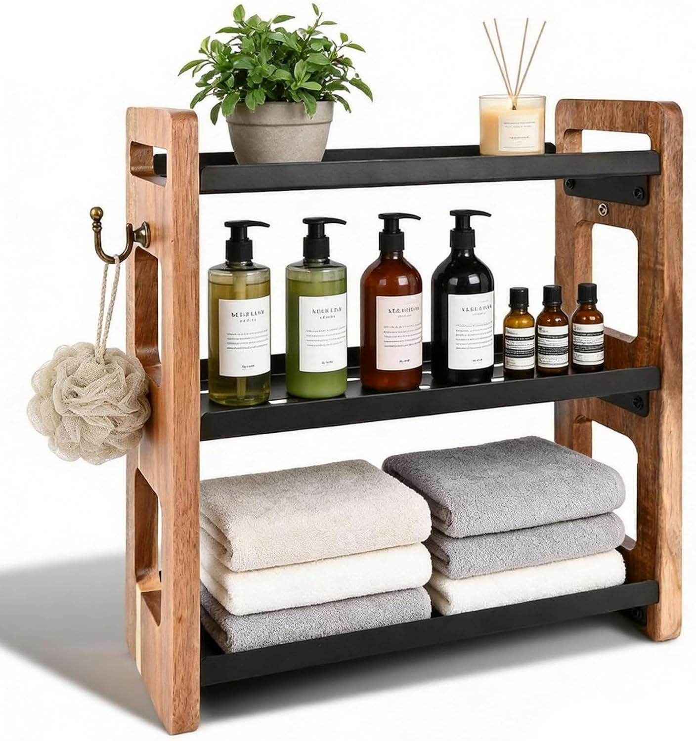 Organizador de mostrador de baño, estante de mostrador de baño, org...