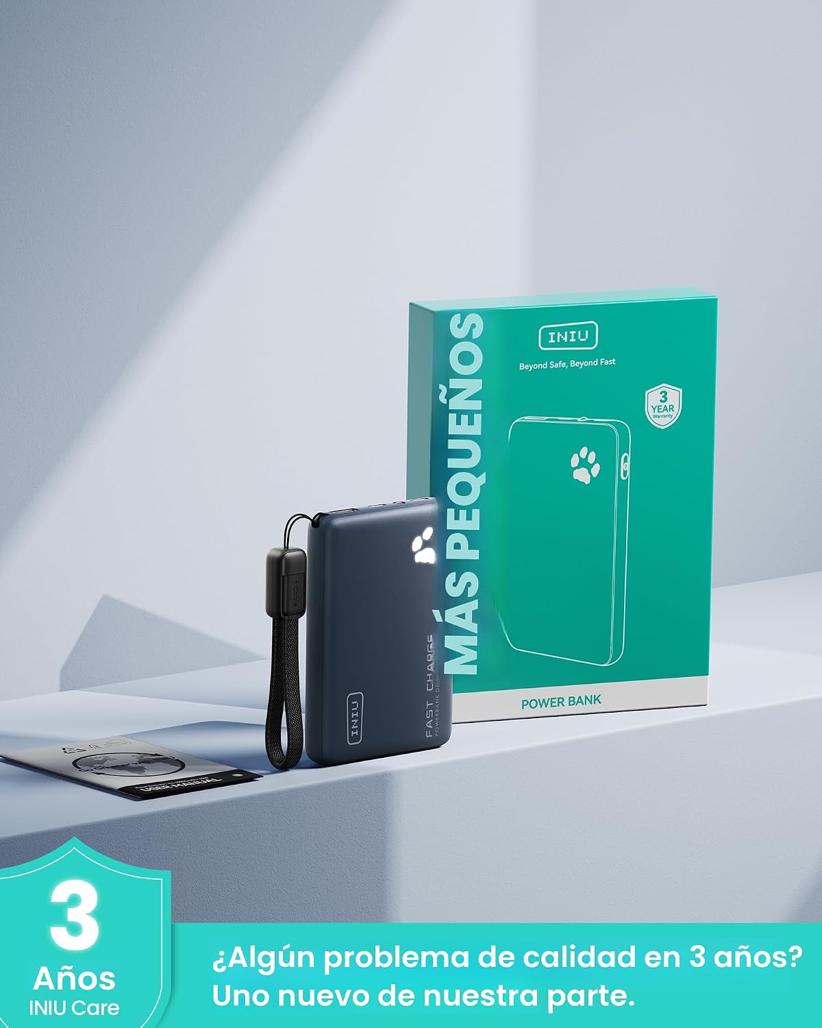 INIU cargador portátil de carga rápida de 10000mAh 45W, banco más p...