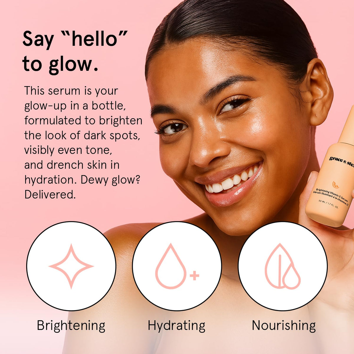 grace &amp; stella Suero de vitamina C para rostro (1.7 fl oz\/1.7...