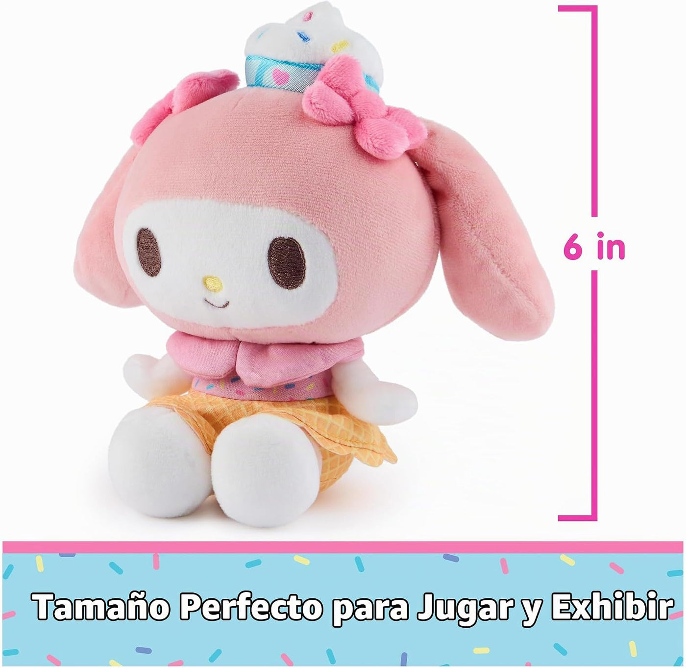 GUND Sanrio My Melody Ice Cream - Juguete de peluche de 6 pulgadas...