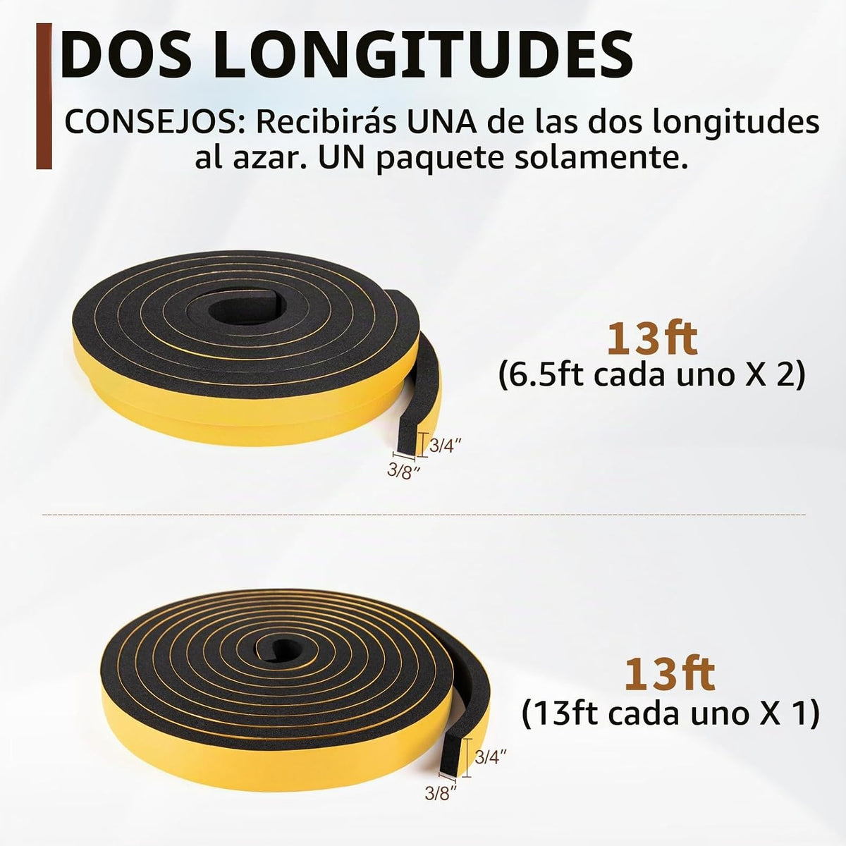 Yotache Cinta de Sellado de Espuma Resistente a la Intemperie 2 Rol...