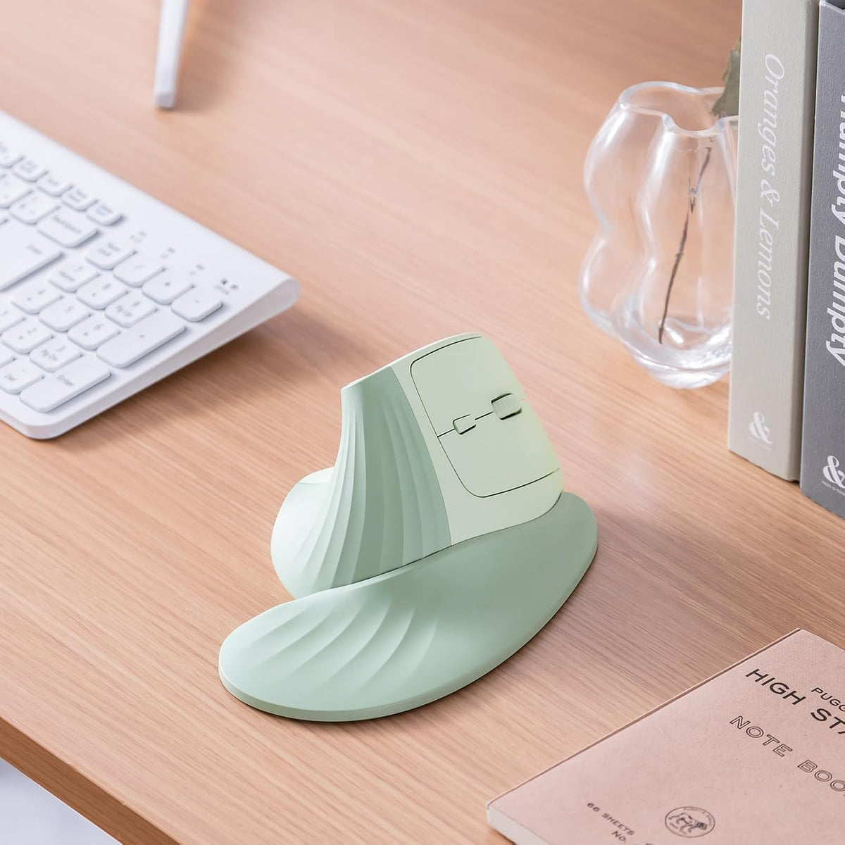 SANWA Ratón ergonómico inalámbrico para manos grandes con reposamuñ...