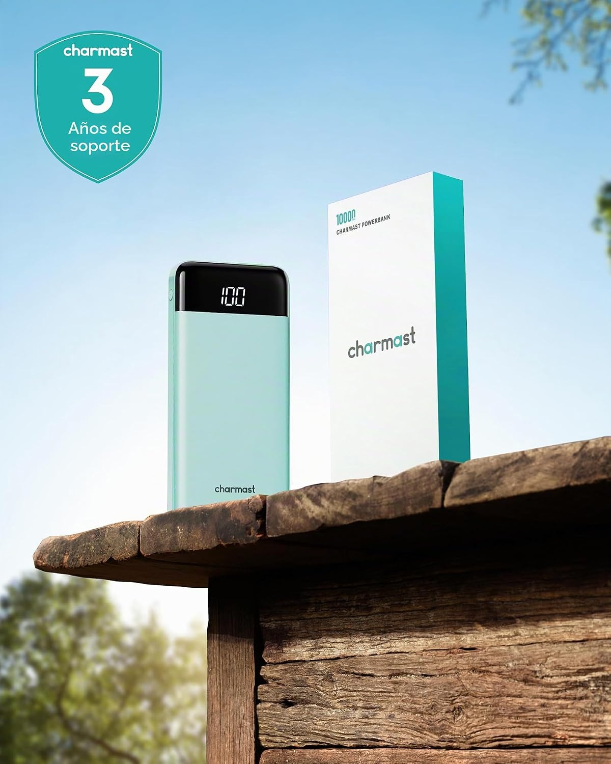 charmast Cargador portátil de banco de energía 10000mAh con 4 cable...