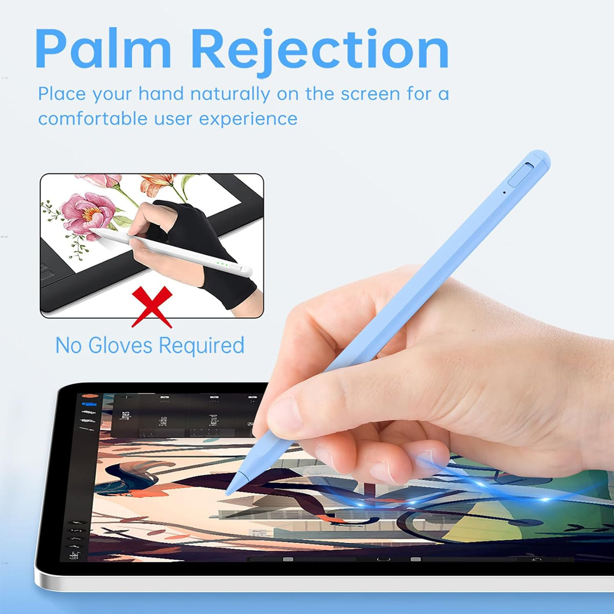 Uogic Lápiz capacitivo para nuevo iPad M4\/M2, Bluetooth, rechazo d...