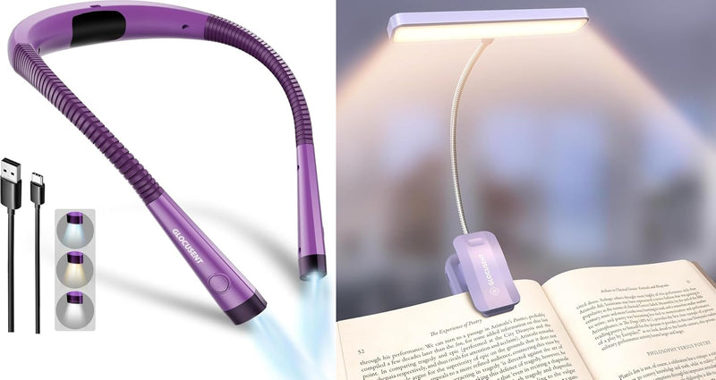 Glocusent Juego de iluminación doble: lámpara sin sombras con clip...