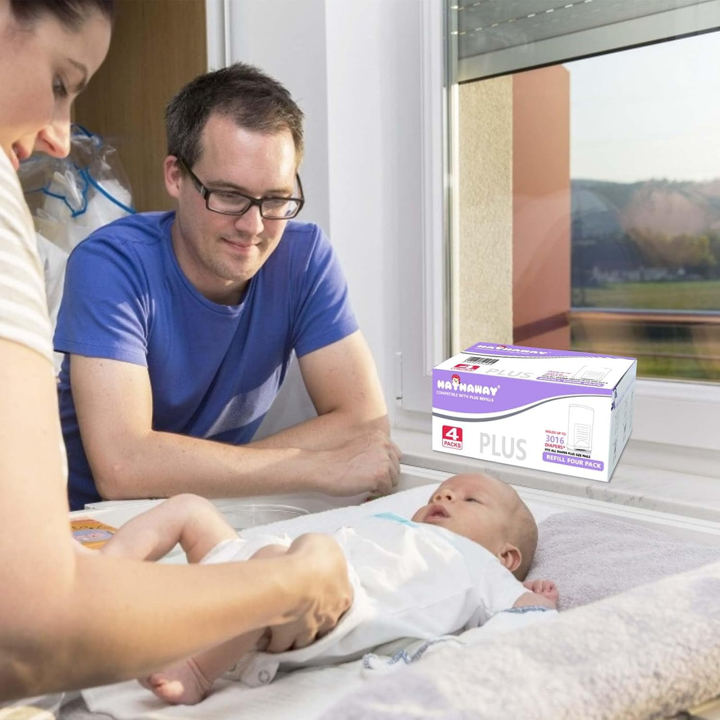 Recambios de cubo de pañales con una longitud aumentada del 30 %, c...