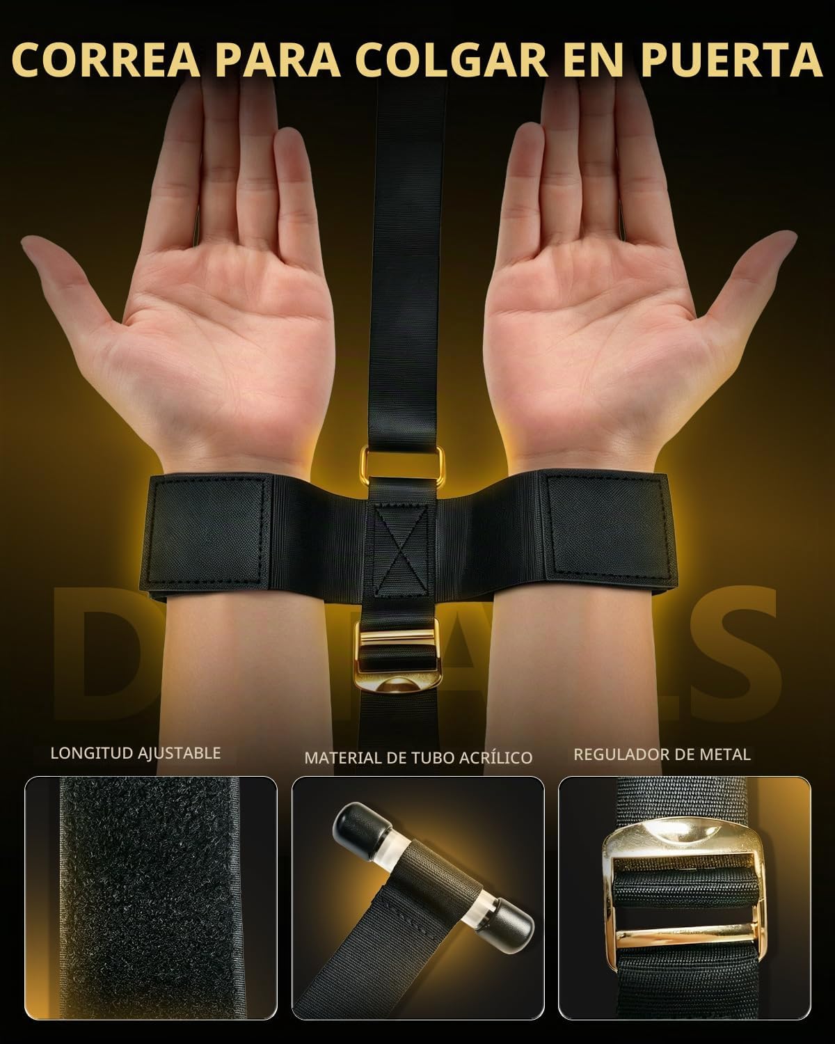MJANU Bondage Restraint Juguetes BDSM, correas sexuales ajustables...