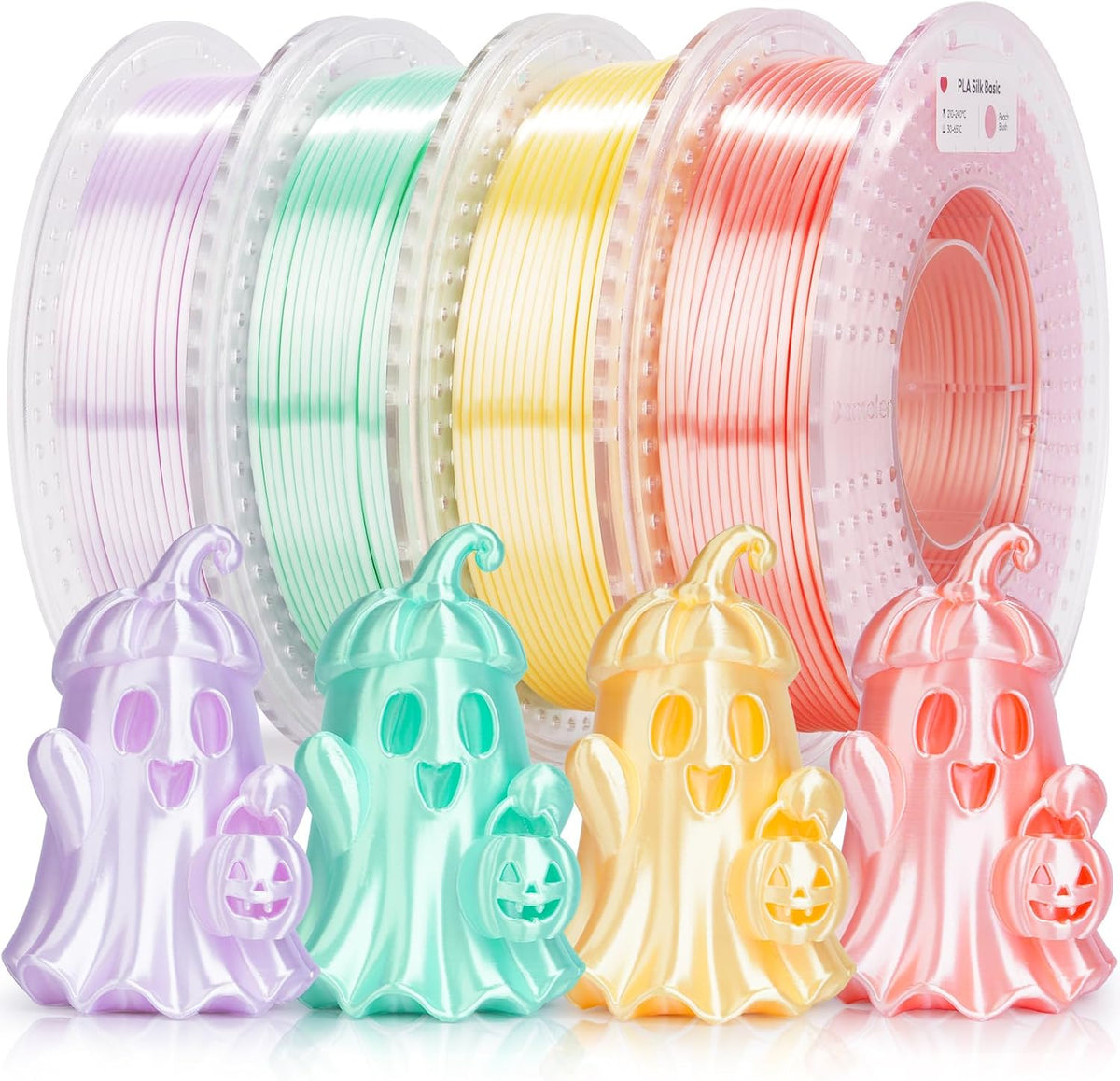 AMOLEN Silk - Paquete de 4 filamentos para impresora 3D, 4 carretes...