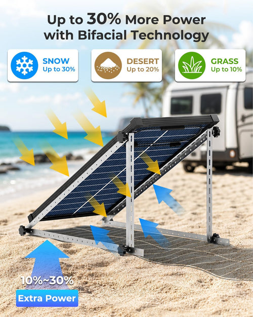 1000W biacial tipo N 18BB panel solar, 25.6% eficiencia 12V PV RV f...