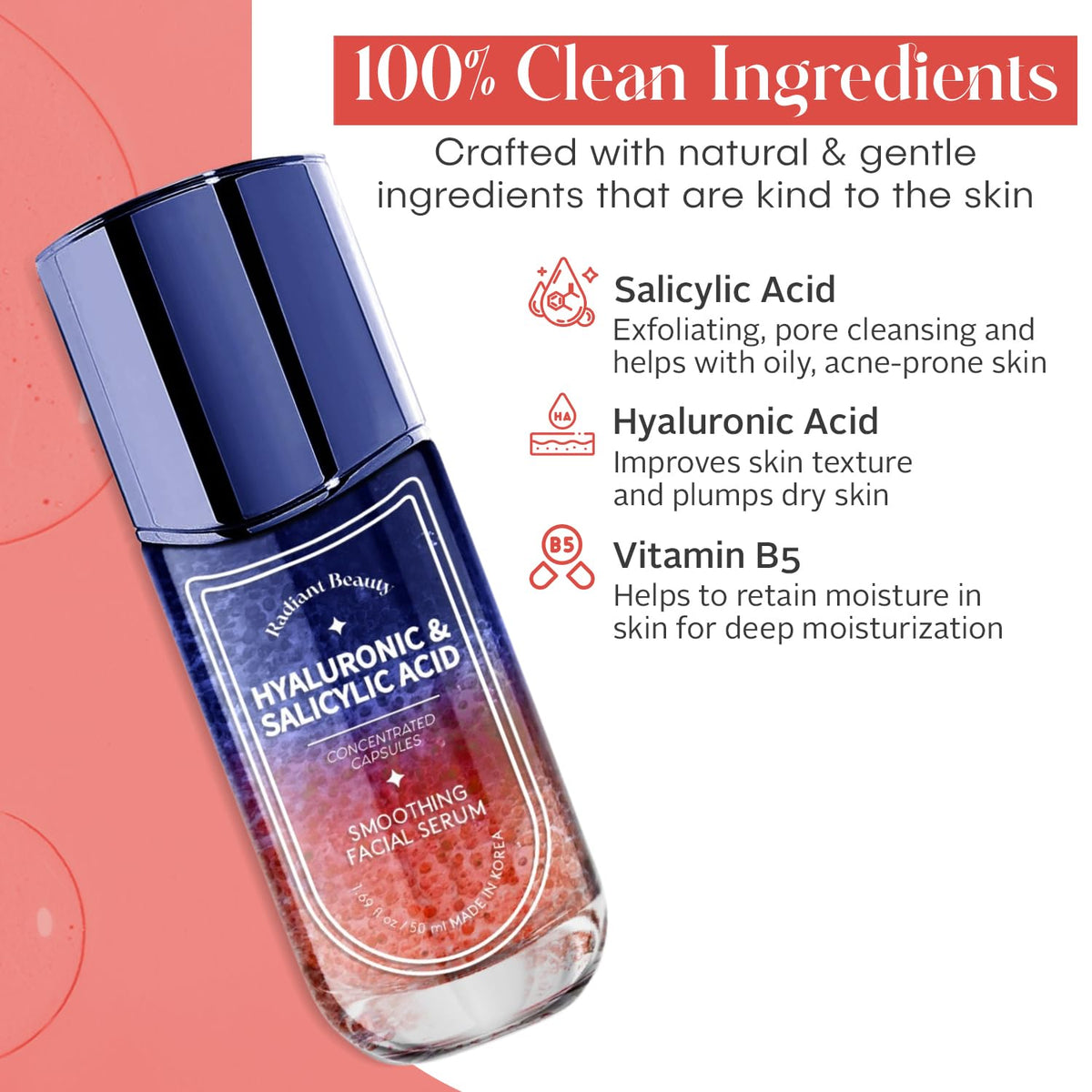 Radiant Beauty Suero Facial de Ácido Hialurónico - Antienvejecimien...