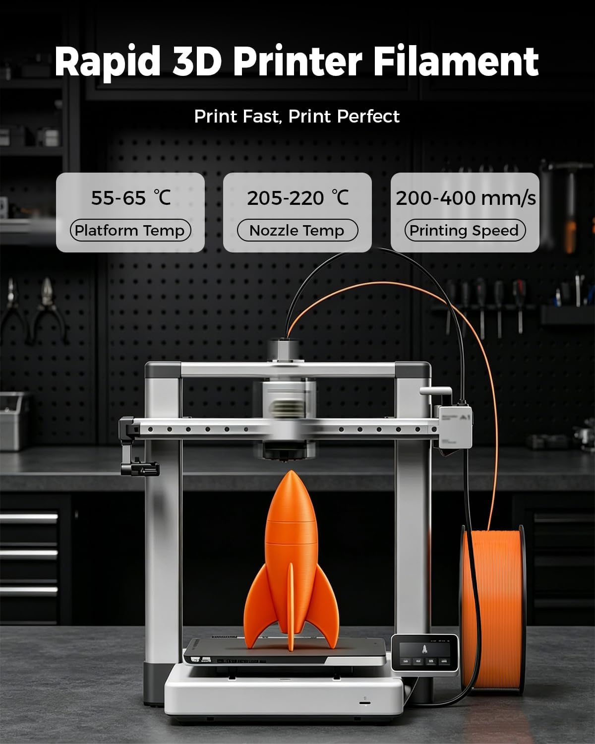 UJOY3D Paquete de filamento para impresora 3D Hyper PLA+ de 8.8 lbs...