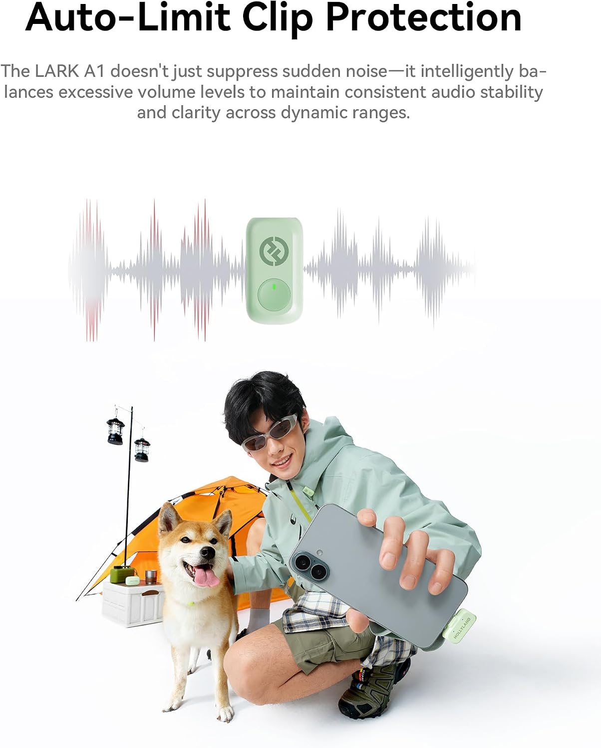 Hollyland Lark A1 Mini micrófono inalámbrico para iPhone y Android,...