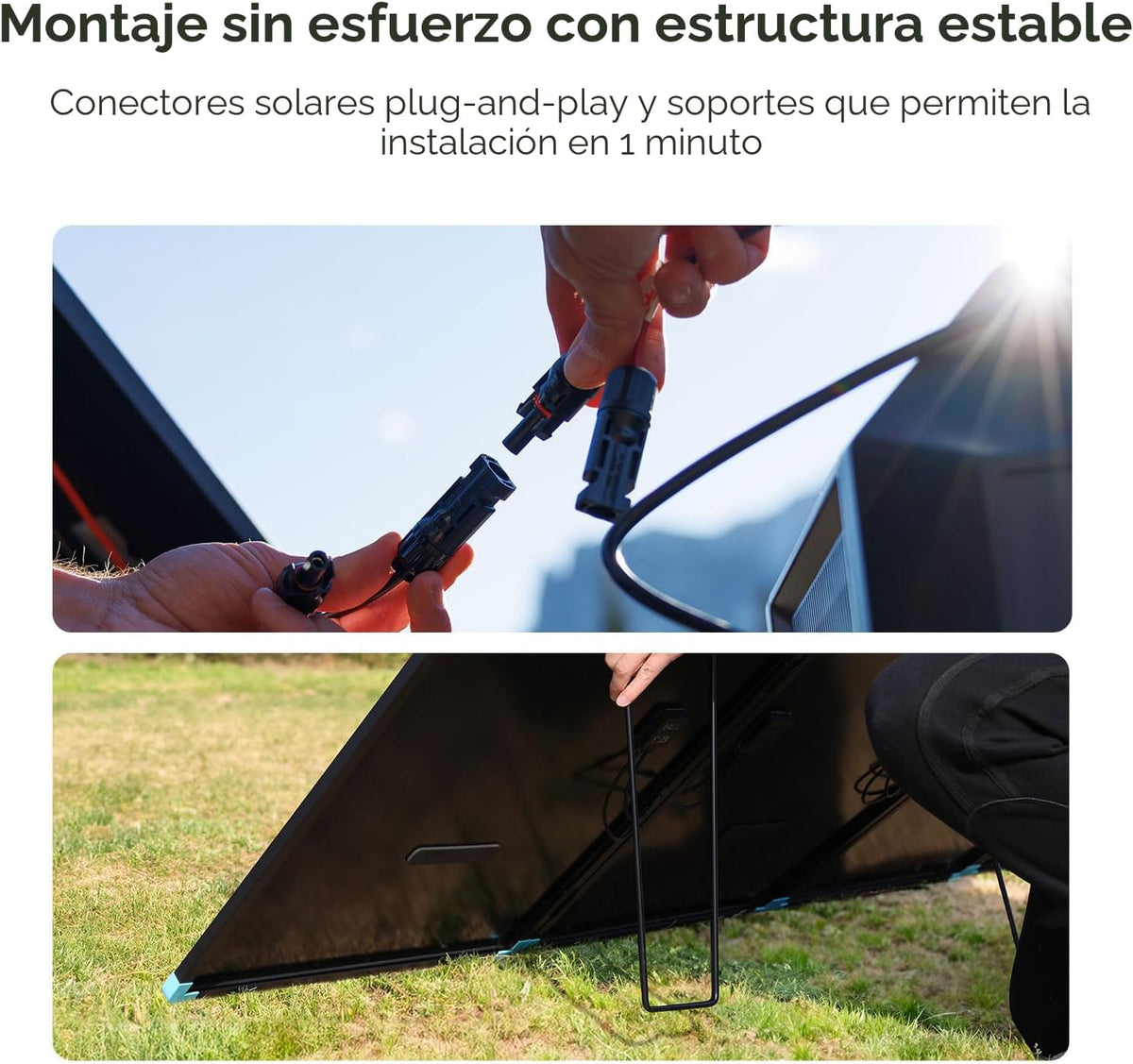 Panel solar portátil Renogy de 300 W, 25 % de alta eficiencia para...
