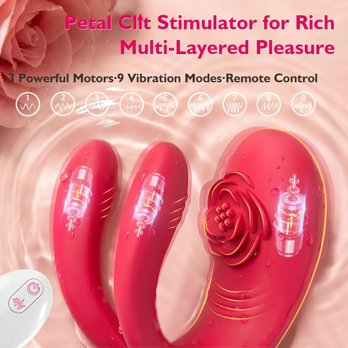 Rose Sex Toy Wearable Panty Vibrador, Correa Vibradora en Consolado...