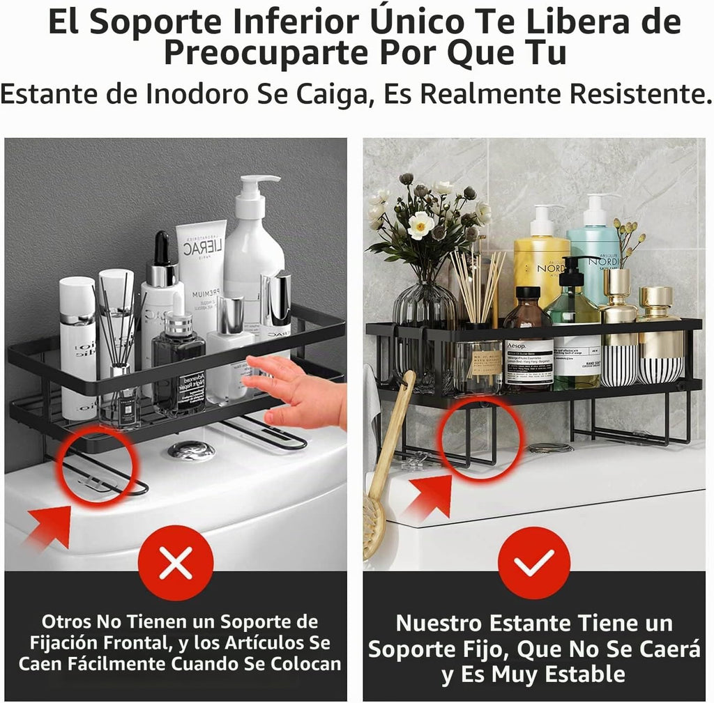 Godboat Organizador de baño, almacenamiento sobre el inodoro, estan...