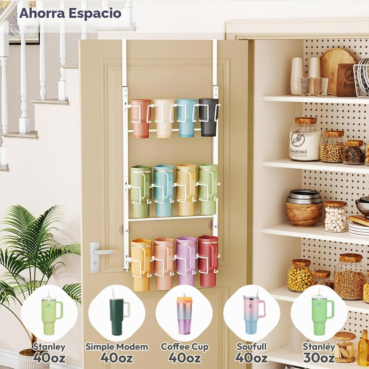 SWTYMIKI Organizador de botellas de agua de 3 niveles \u2013 Organi...