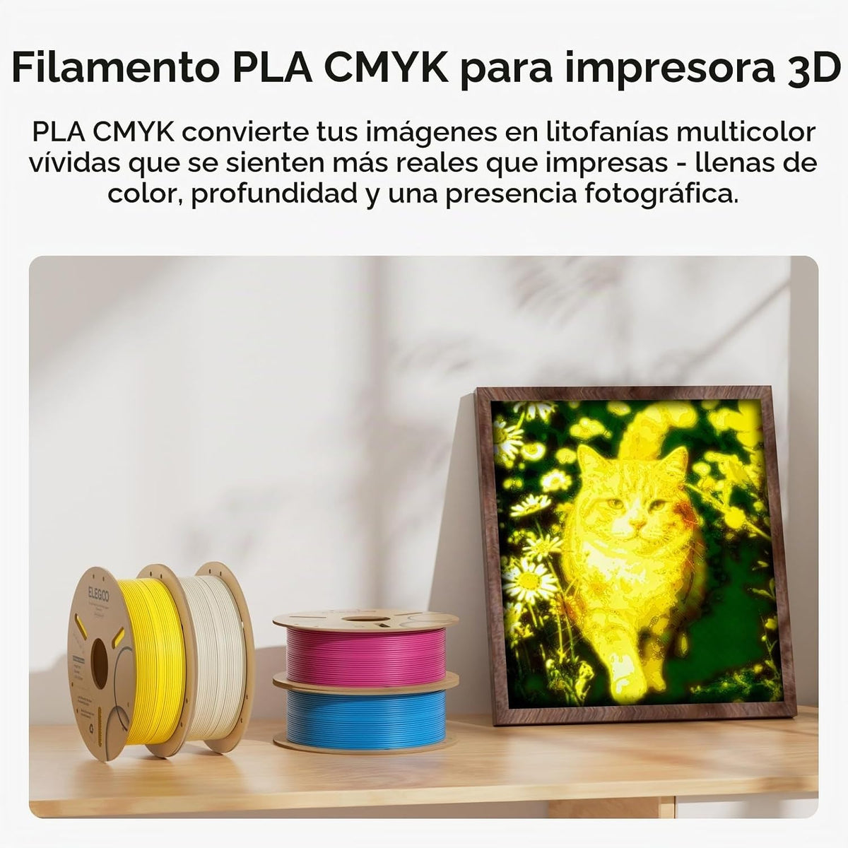 ELEGOO Filamento de impresora 3D PLA 0.07 in Rilievo Megenta 2.2 lb...