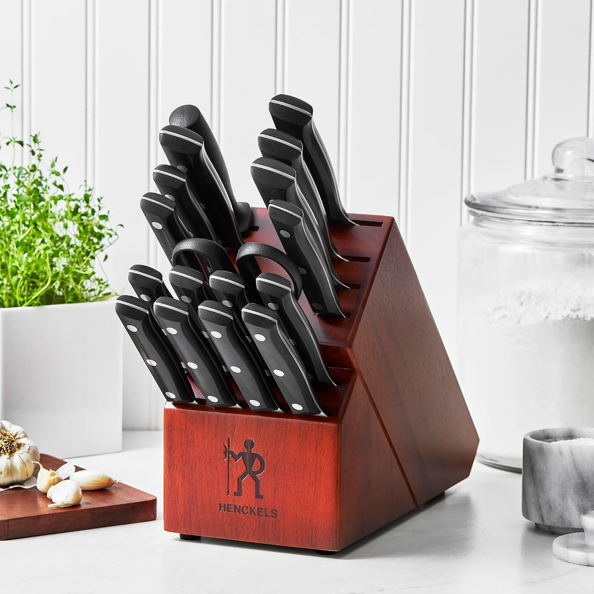HENCKELS Dynamic Razor-Sharp - Juego de bloques de cuchillos de 18...